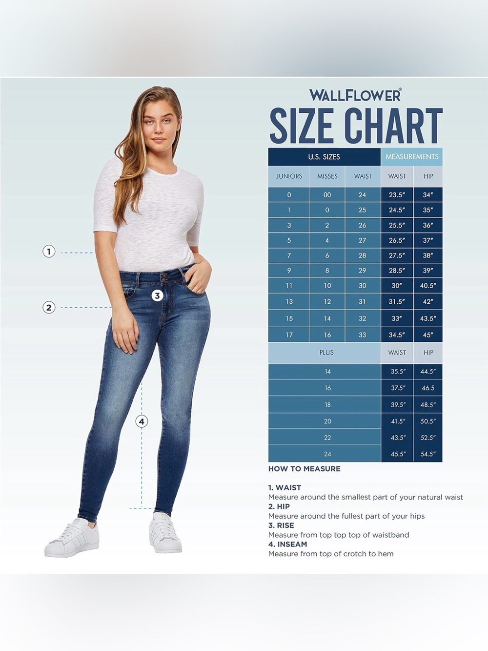 Wallflower Junior’s Dark Blue Boot Cut Jeans - Picture 8 of 11